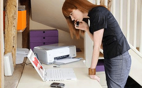 Women On computer getting help